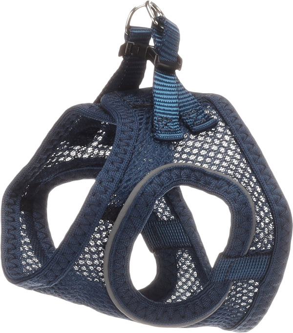 Flamingo Cane Pettorina In Nylon "STEP&GO Bento" 32-37 CM 42-46 CM Azzurro Scuro