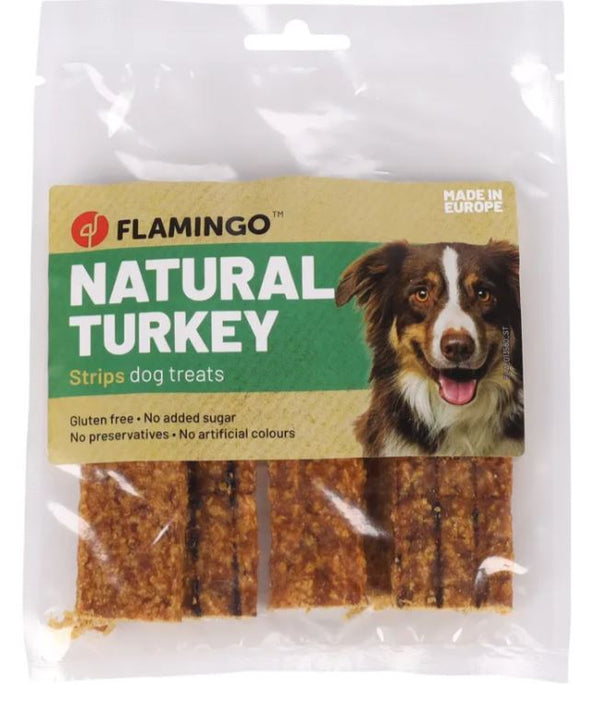 FLAMINGO CANE SNACK NATURE STRISCE DI TACCHINO 100 GR