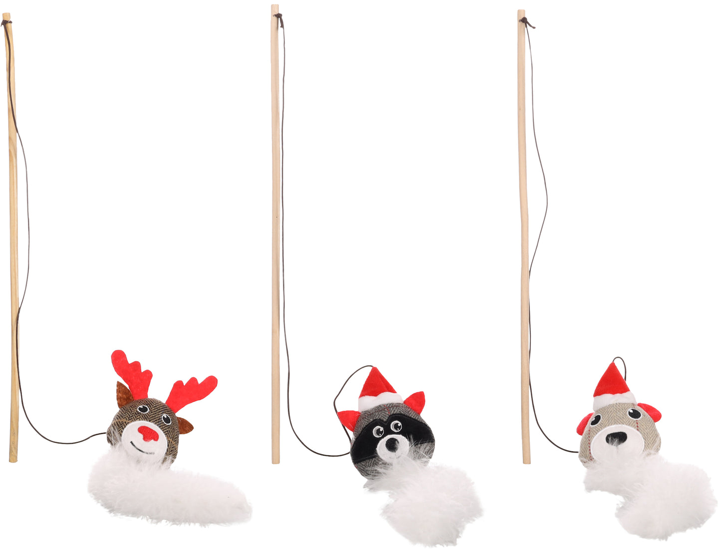 FLAMINGO XMAS GATTO GIOCO CANNA STUZZICAMICIO "DRIDA" (soggetti assortiti)