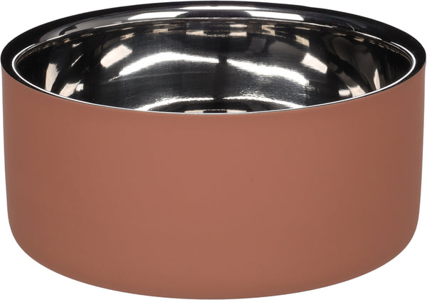 FLAMINGO CIOTOLA IN ACCIAIO INOX "XARA" ANTISCIVOLO 15x7,4 CM 700 ML ROSA SALMONE