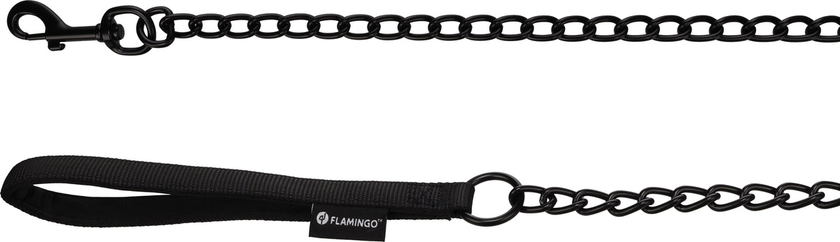 FLAMINGO CANE GUINZAGLIO A CATENA "TRERO" 17 MM x 1 MT NERO