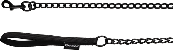 FLAMINGO CANE GUINZAGLIO A CATENA "TRERO" 17 MM x 1 MT NERO