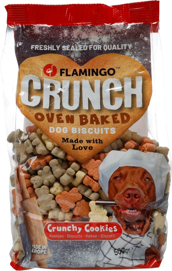 FLAMINGO CANE SNACK "CRUNCH" BISCOTTI ORSETTO MIX 500 GR