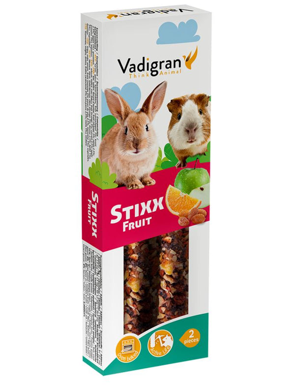 VADIGRAN CONIGLI & PORCELLINI D'INDIA SNACK STIXX FRUIT CF. (2 PZ) 115 GR