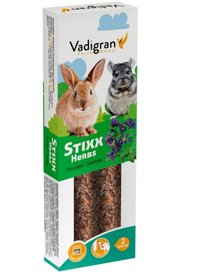 Vadigran Conigli & Chinchilla Snack Stixx Herbs Cf. (2 pz) 90 g