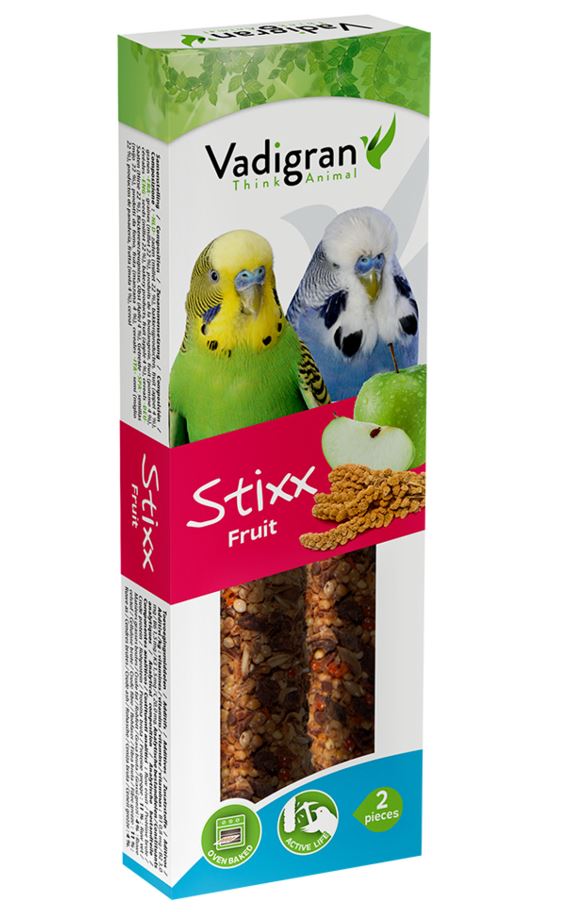 VADIGRAN PAPPAGALLI SNACK STIXX FRUIT CF. (2 PZ) 85 GR