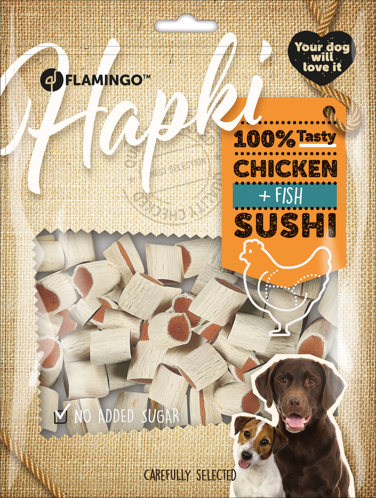 Flamingo Cane Snack "hapki" Involtini Di Pollo 400 g