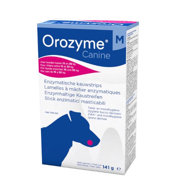 OROZYME CANINE STRISCE ENZIMATICHE MASTICABILI TG. "M" 10-30 KG 141 GR