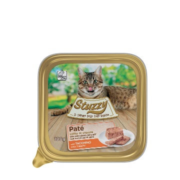 STUZZY GATTO PATE' VASCHETTA ADULTO TACCHINO 100 GR