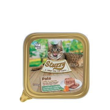 STUZZY GATTO PATE' VASCHETTA ADULTO VITELLO & CAROTE 100 GR