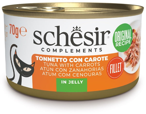 SCHESIR GATTO LATTINA IN JELLY ADULTO TONNETTO & CAROTE 70 GR