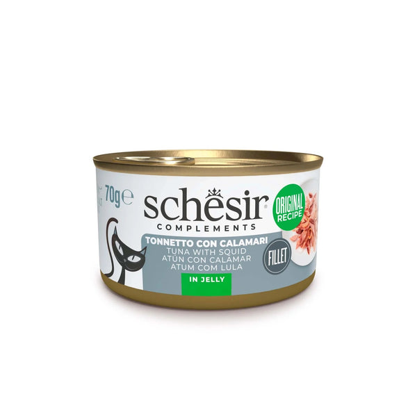 SCHESIR GATTO LATTINA IN JELLY ADULTO TONNETTO & CALAMARI 70 GR