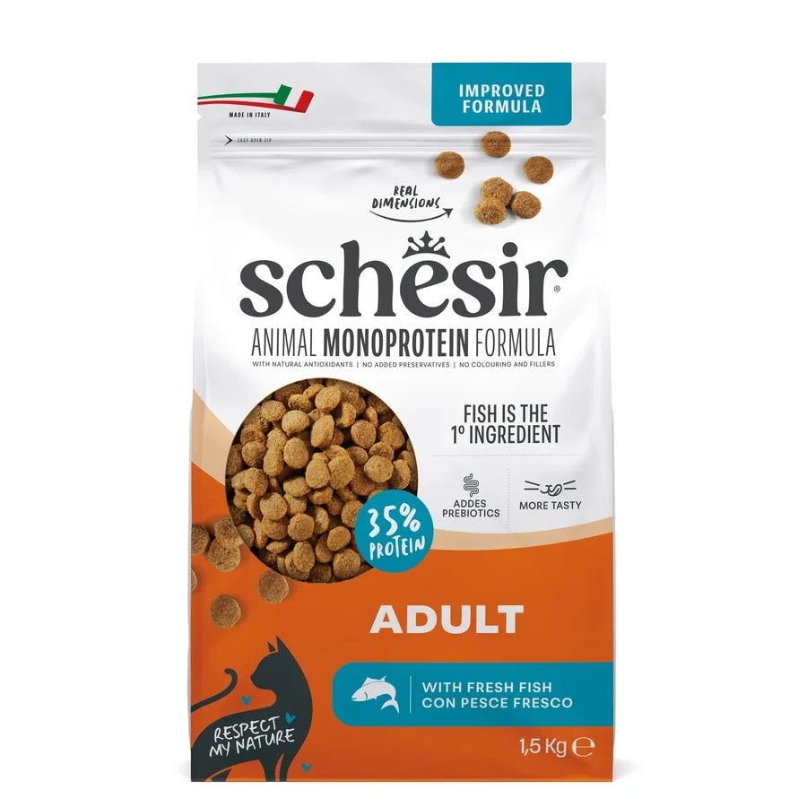 SCHESIR GATTO ANIMAL MONOPROTEIN FORMULA ADULTO PESCE FRESCO 1,5 KG