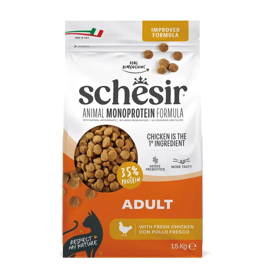 SCHESIR GATTO ANIMAL MONOPROTEIN FORMULA ADULTO POLLO FRESCO 1,5 KG