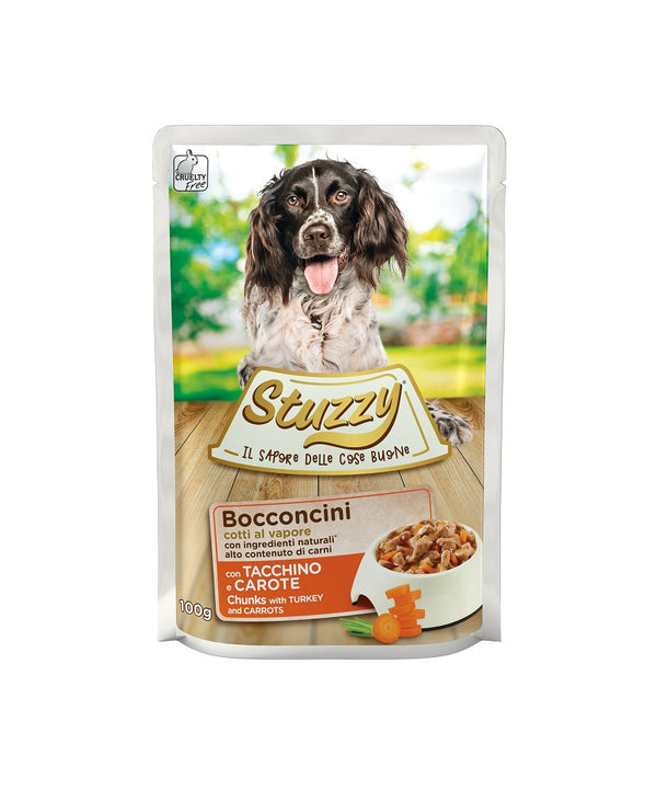 STUZZY CANE BOCCONCINI BUSTA ADULTO TACCHINO & CAROTE 100 GR