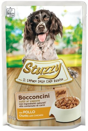 STUZZY CANE BOCCONCINI JELLY BUSTA ADULTO POLLO 100 GR