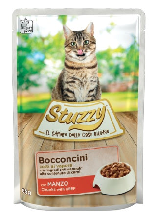 STUZZY GATTO BOCCONCINI BUSTA ADULTO MANZO 85 GR