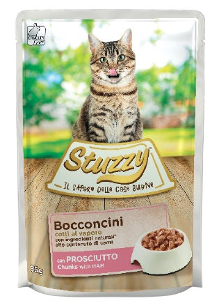 STUZZY GATTO BOCCONCINI BUSTA ADULTO PROSCIUTTO 85 GR