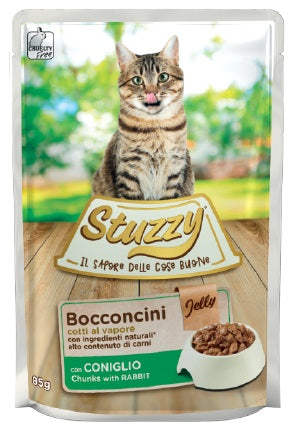 STUZZY GATTO BOCCONCINI JELLY BUSTA ADULTO CONIGLIO 85 GR