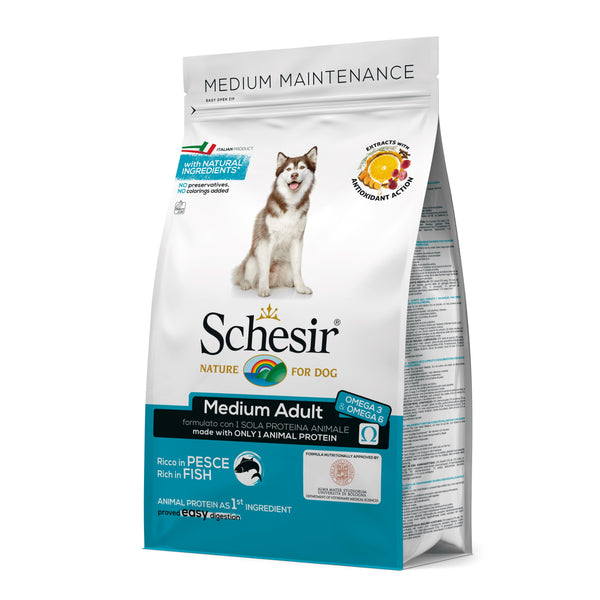 SCHESIR CANE MAINTENANCE ADULTO MEDIUM PESCE 3 KG