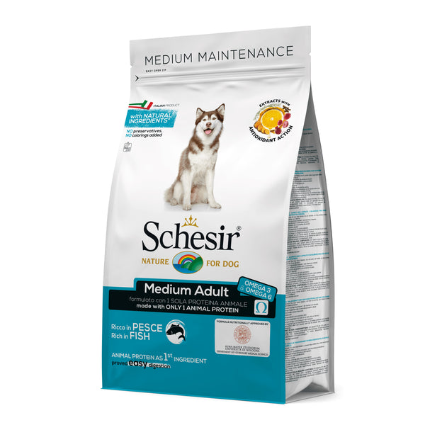 SCHESIR CANE MAINTENANCE ADULTO MEDIUM PESCE 12 KG