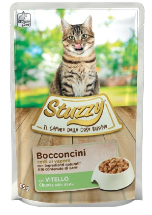 STUZZY GATTO BOCCONCINI BUSTA ADULTO VITELLO 85 GR