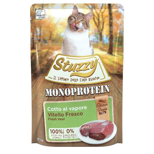STUZZY GATTO MONOPROTEIN BUSTA ADULTO VITELLO FRESCO 85 GR