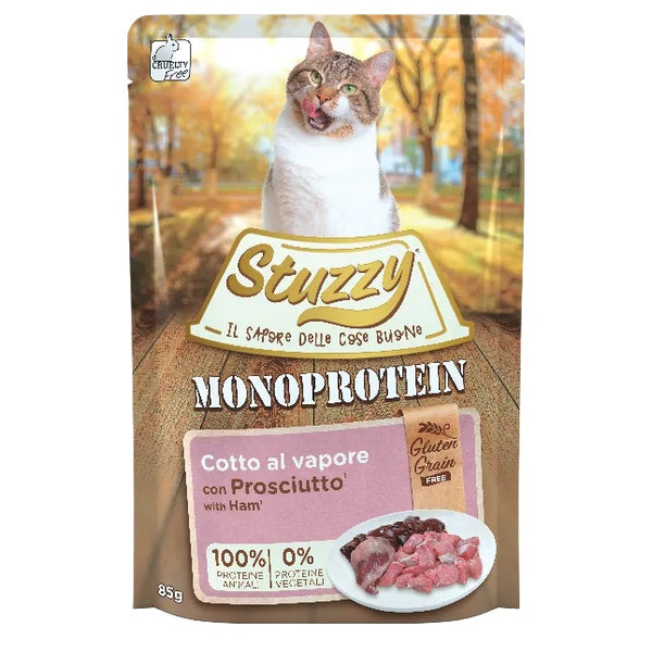 STUZZY GATTO MONOPROTEIN BUSTA ADULTO PROSCIUTTO 85 GR