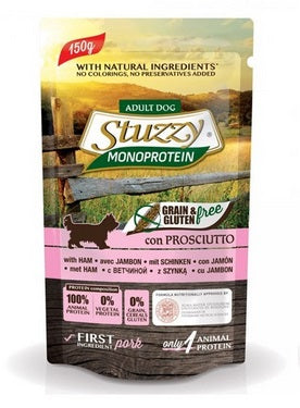 STUZZY CANE MONOPROTEIN BUSTA ADULTO PROSCIUTTO 150 GR