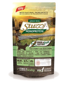 STUZZY CANE MONOPROTEIN BUSTA ADULTO TACCHINO & ZUCCHINE 150 GR