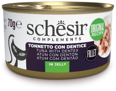 Lattina Schesir tonnetto e dentice in gelatina per gatto adulto 70 g