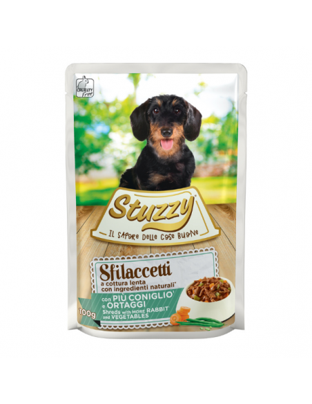 STUZZY CANE SFILACCETTI BUSTA ADULTO CONIGLIO & ORTAGGI 100 GR