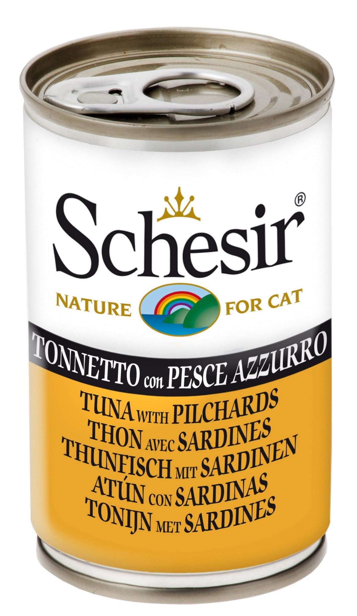 SCHESIR GATTO LATTINA IN JELLY ADULTO TONNETTO & PESCE AZZURRO 140 GR