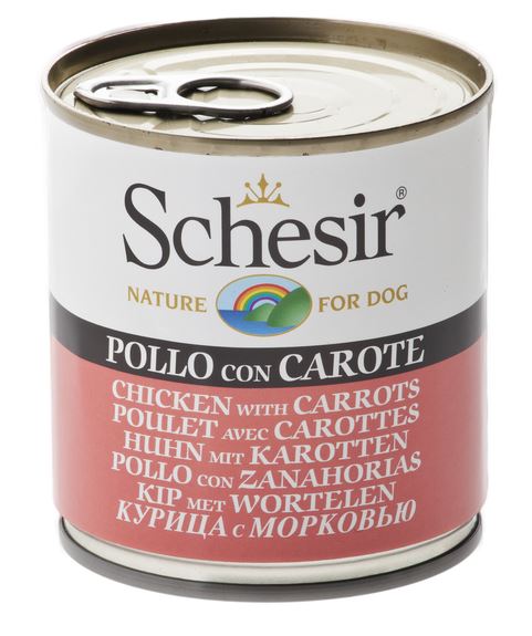 SCHESIR CANE LATTINA IN JELLY ADULTO POLLO & CAROTE 285 GR