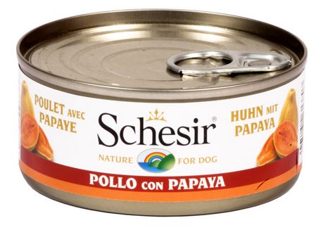 SCHESIR CANE LATTINA IN JELLY ADULTO POLLO & PAPAYA 150 GR