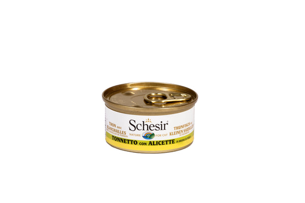 SCHESIR GATTO LATTINA IN BRODO DI PESCE ADULTO TONNETTO & ALICETTE 70 GR