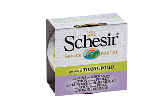 SCHESIR GATTO LATTINA IN BRODO DI PESCE ADULTO TONNETTO & POLLO 70 GR