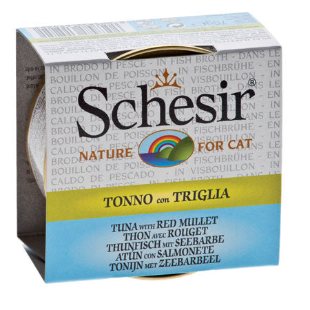 SCHESIR GATTO LATTINA IN BRODO DI PESCE ADULTO TONNETTO & TRIGLIA 70 GR