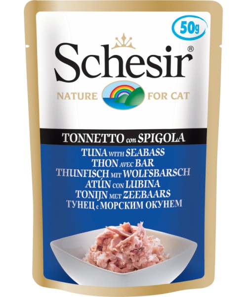 SCHESIR GATTO BUSTA IN JELLY ADULTO TONNETTO & SPIGOLA 50 GR