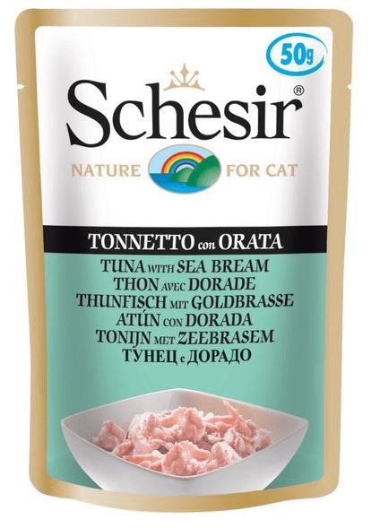 SCHESIR GATTO BUSTA IN JELLY ADULTO TONNETTO & ORATA 50 GR