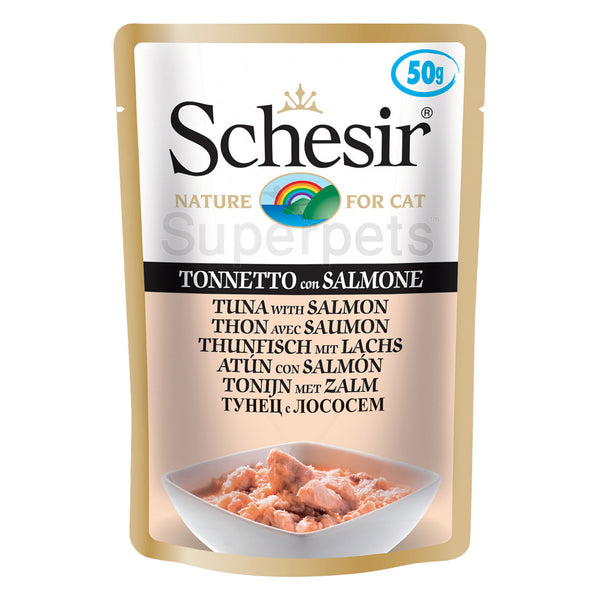 SCHESIR GATTO BUSTA IN JELLY ADULTO TONNETTO & SALMONE 50 GR