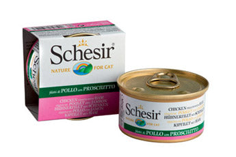 SCHESIR GATTO LATTINA IN JELLY ADULTO POLLO & PROSCIUTTO 85 GR