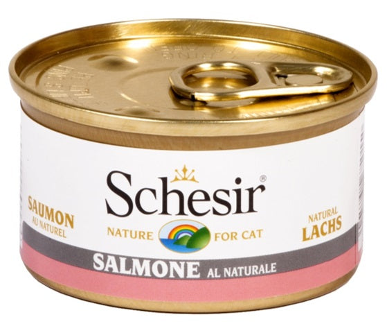 SCHESIR GATTO LATTINA IN ACQUA DI COTTURA ADULTO SALMONE 85 GR