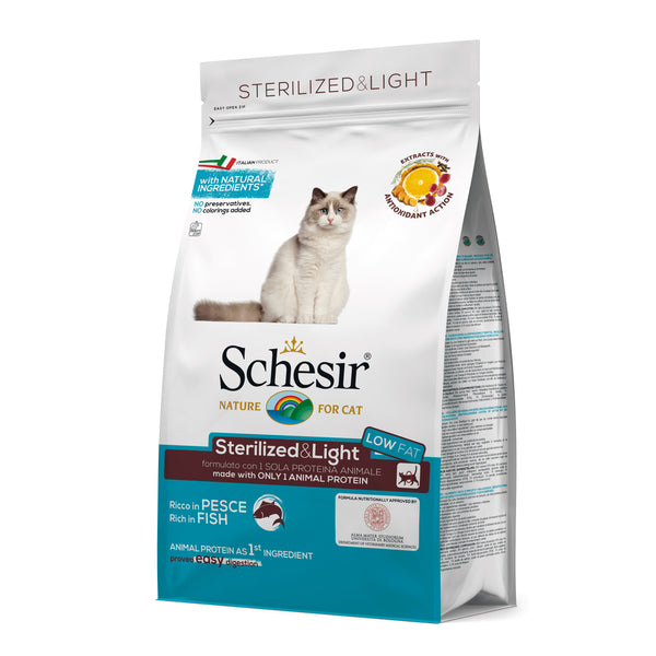 SCHESIR GATTO MAINTENANCE ADULTO STERILIZZATO&LIGHT PESCE 400 GR