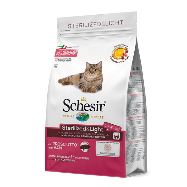 SCHESIR GATTO MAINTENANCE ADULTO STERILIZZATO&LIGHT PROSCIUTTO 400 GR