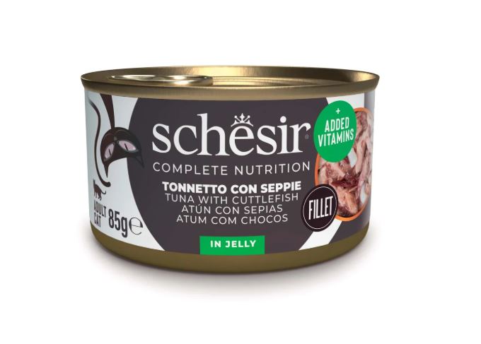 SCHESIR GATTO LATTINA IN JELLY ADULTO TONNETTO & SEPPIE 85 GR