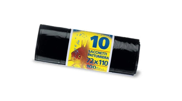 ROTOLO PATTUMIERA NERO 72x110 PZ. 10
