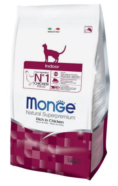 MONGE GATTO NATURAL SUPERPREMIUM INDOOR ADULTO POLLO 1,5 KG