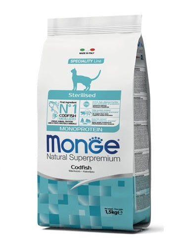 Monge Gatto Natural Superpremium Adulto Sterilizzato Merluzzo 1,5 kg