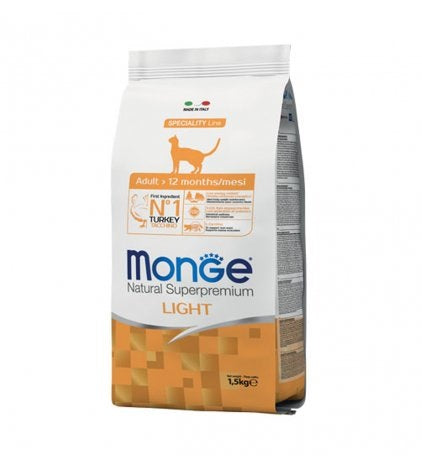 Monge Gatto Natural Superpremium Light Adulto Tacchino 1,5 kg